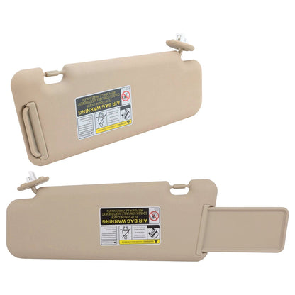 Coppia di alette parasole beige per Toyota Highlander 2008-2013, codice 74321-48490-E0/74320-48500-E0.