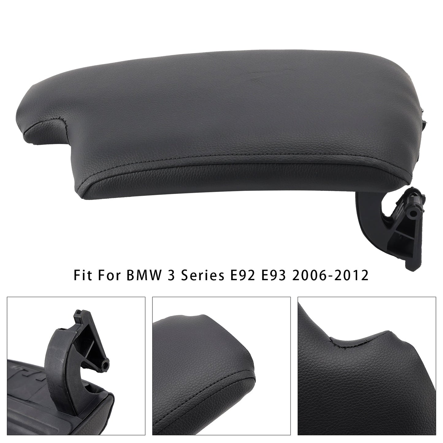 Coperchio della console centrale del bracciolo in pelle nera per BMW E90 E91 E92 E93 51169134486
