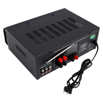 Bluetooth 5.4 HiFi 2500W Peak stereo Karaoke Power Amplificatore FM USB EQ Mixer