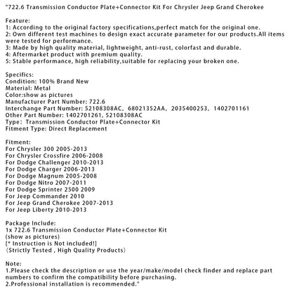 Piastra conduttrice di trasmissione Jeep Commander 722.6 del 2010 + connettore 52108308AC 1402701261
