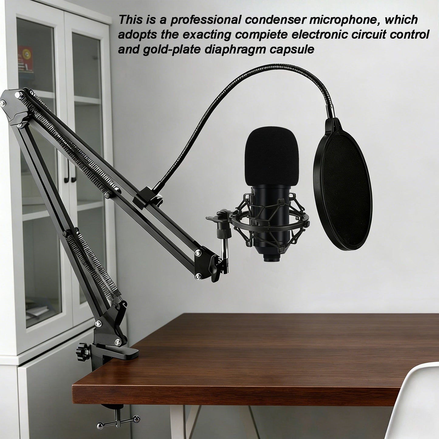 Microfono a condensatore USB BM800 per PC, kit microfono da studio, canto e streaming.