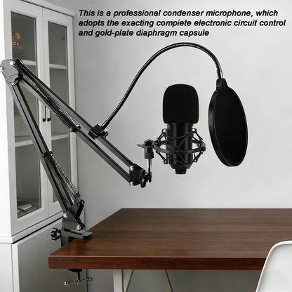 Microfono a condensatore USB BM800 per PC, kit microfono da studio, canto e streaming.