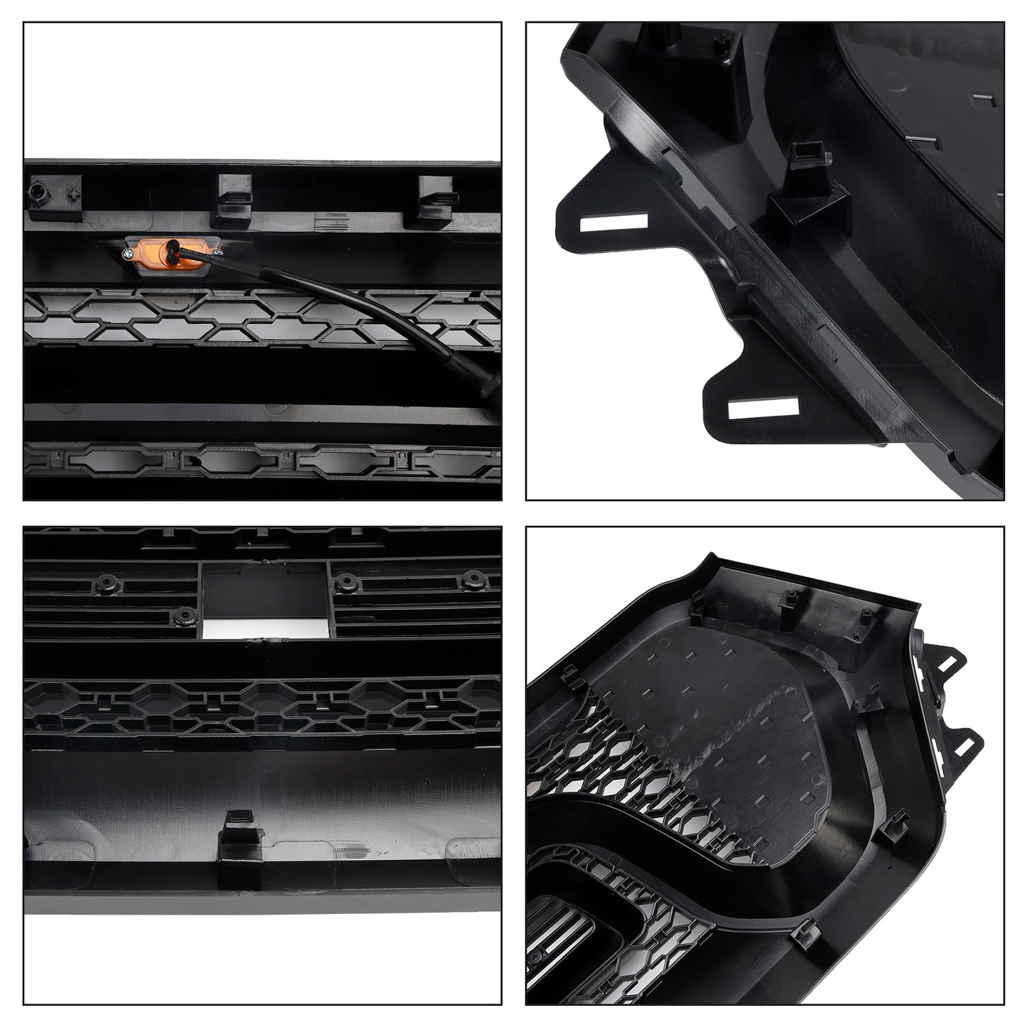 Griglia superiore del cofano a nido d'ape nera per Dodge Ram 1500 2019-2024