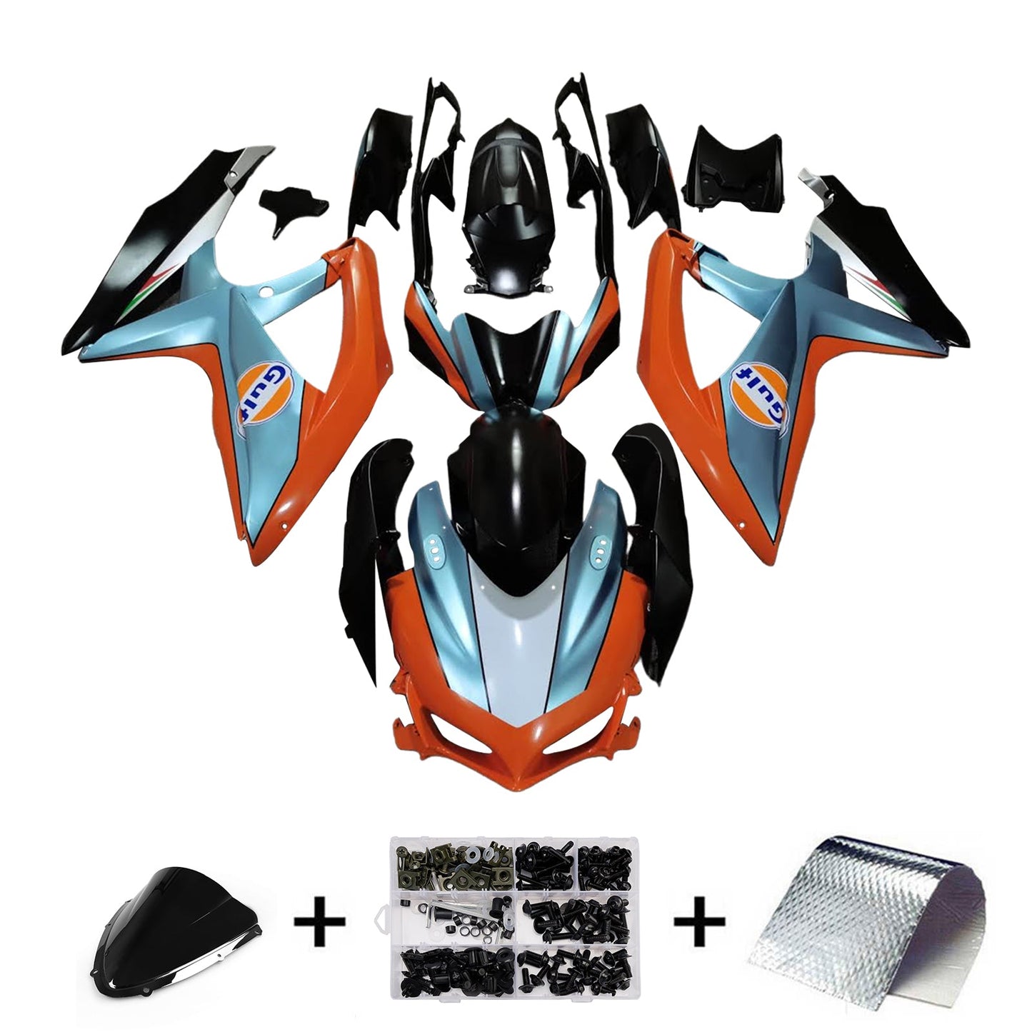 Kit carenatura iniezione plastica ABS per Suzuki GSXR 600/750 2008-2010 K8