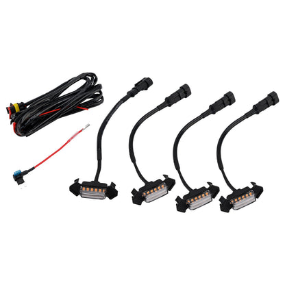 Kit luci LED per griglia anteriore Toyota Tacoma con lente trasparente color ambra 2016-2023