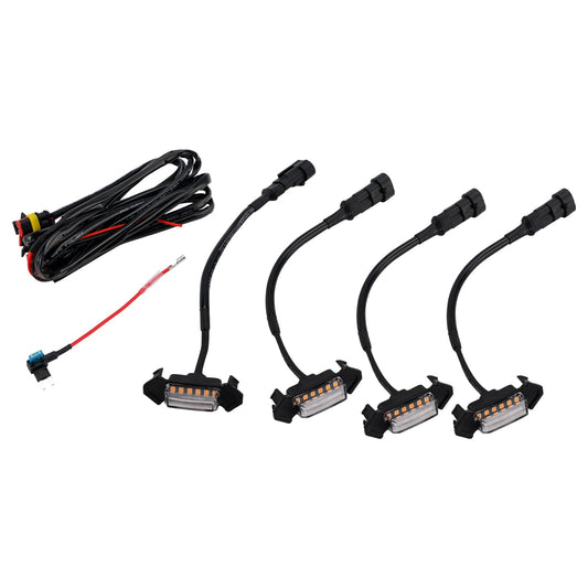 Kit luci LED per griglia anteriore Toyota Tacoma con lente trasparente color ambra 2016-2023