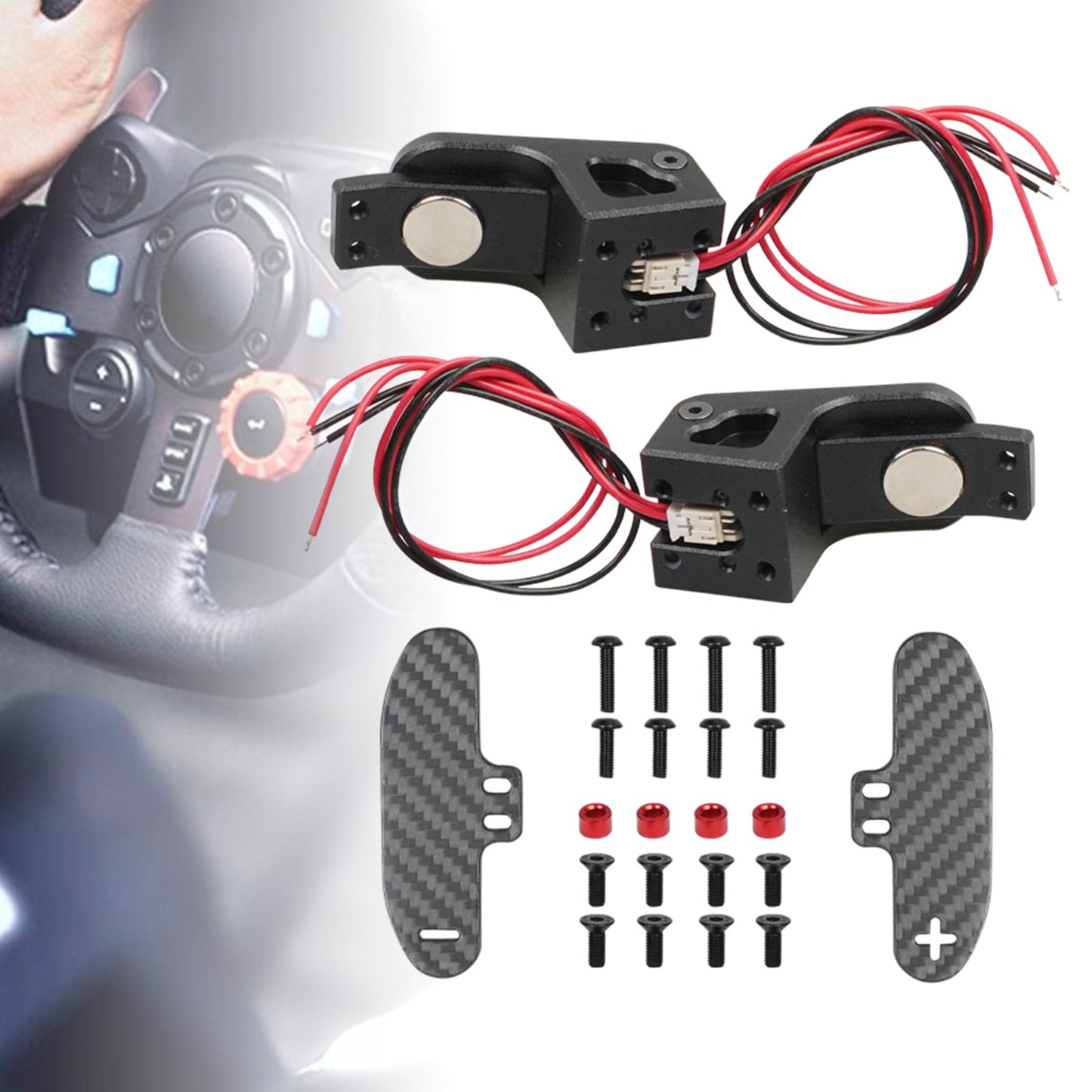 Volante per simulazione di gioco di corse con comandi del cambio per Thrustmaster T300 T500