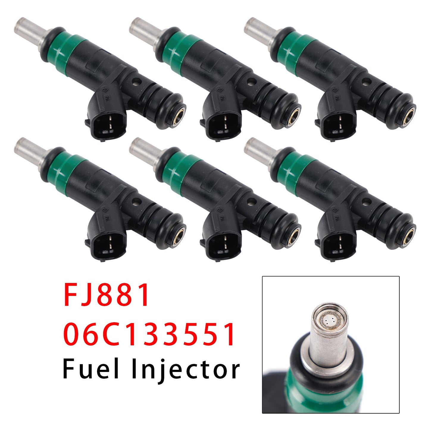 Iniettore carburante FJ881 06C133551 per Audi A4 A6 Quattro 3.0L V6 2002-2006