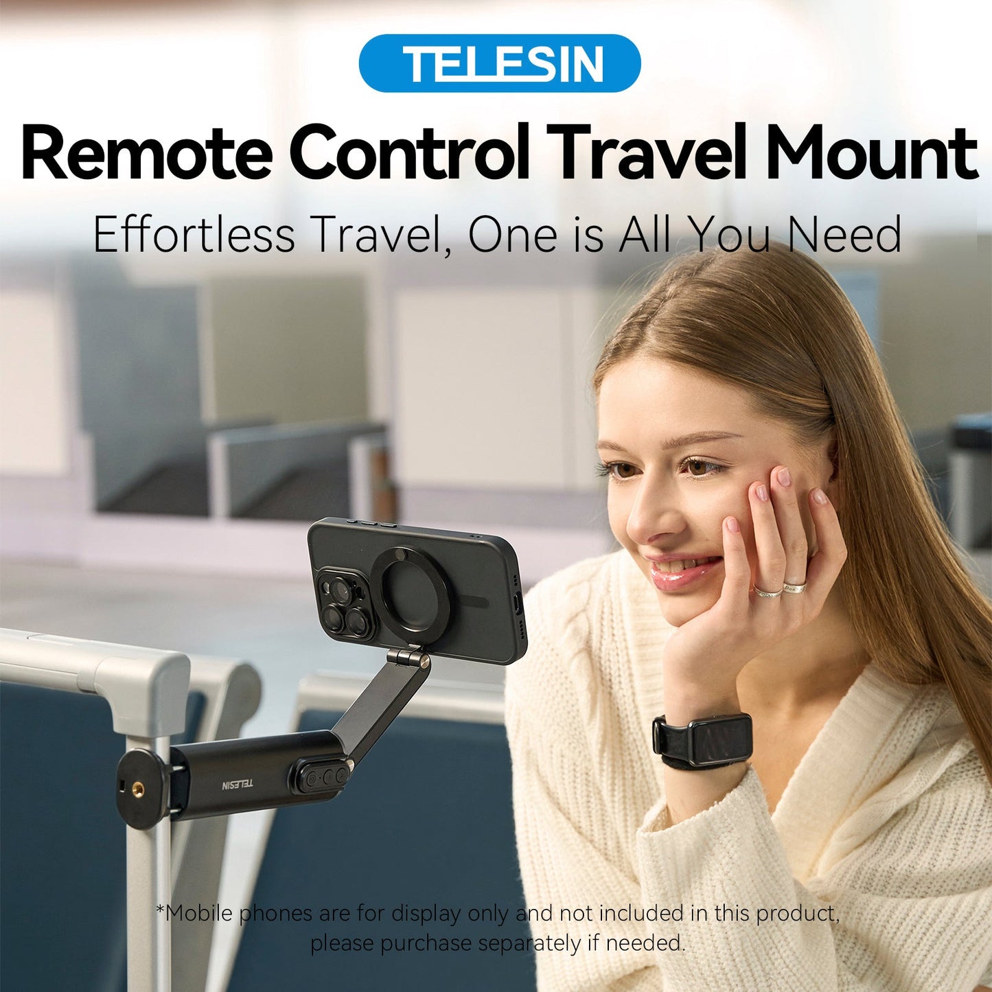 Supporto per telefono cellulare con telecomando per fotografia di viaggio, breve video, supporto pigro