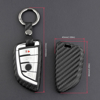 Custodia in similpelle e silicone per chiave auto con fibbia per BMW