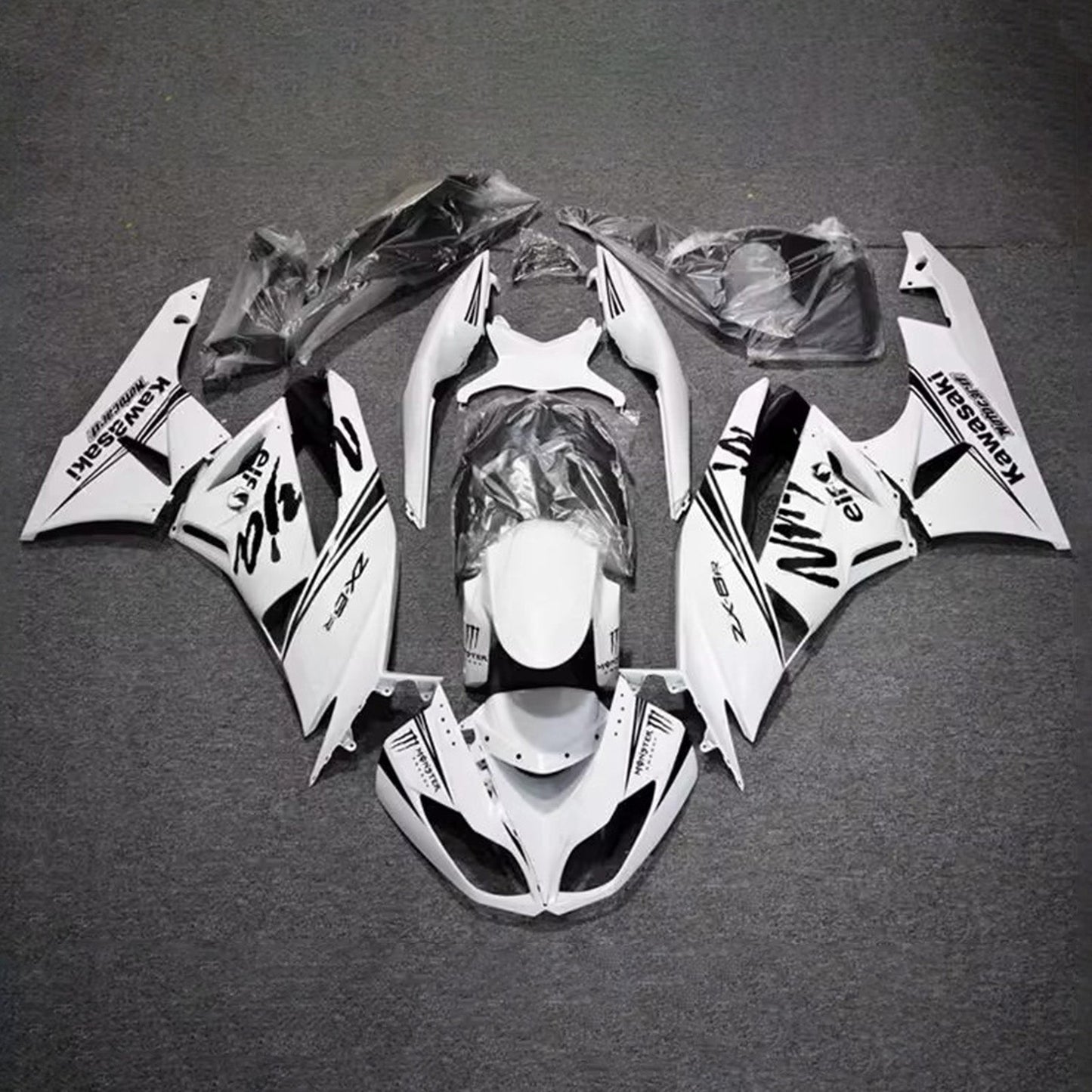 Kit carenatura iniezione in plastica ABS adatto per Kawasaki ZX6R 636 2009-2012