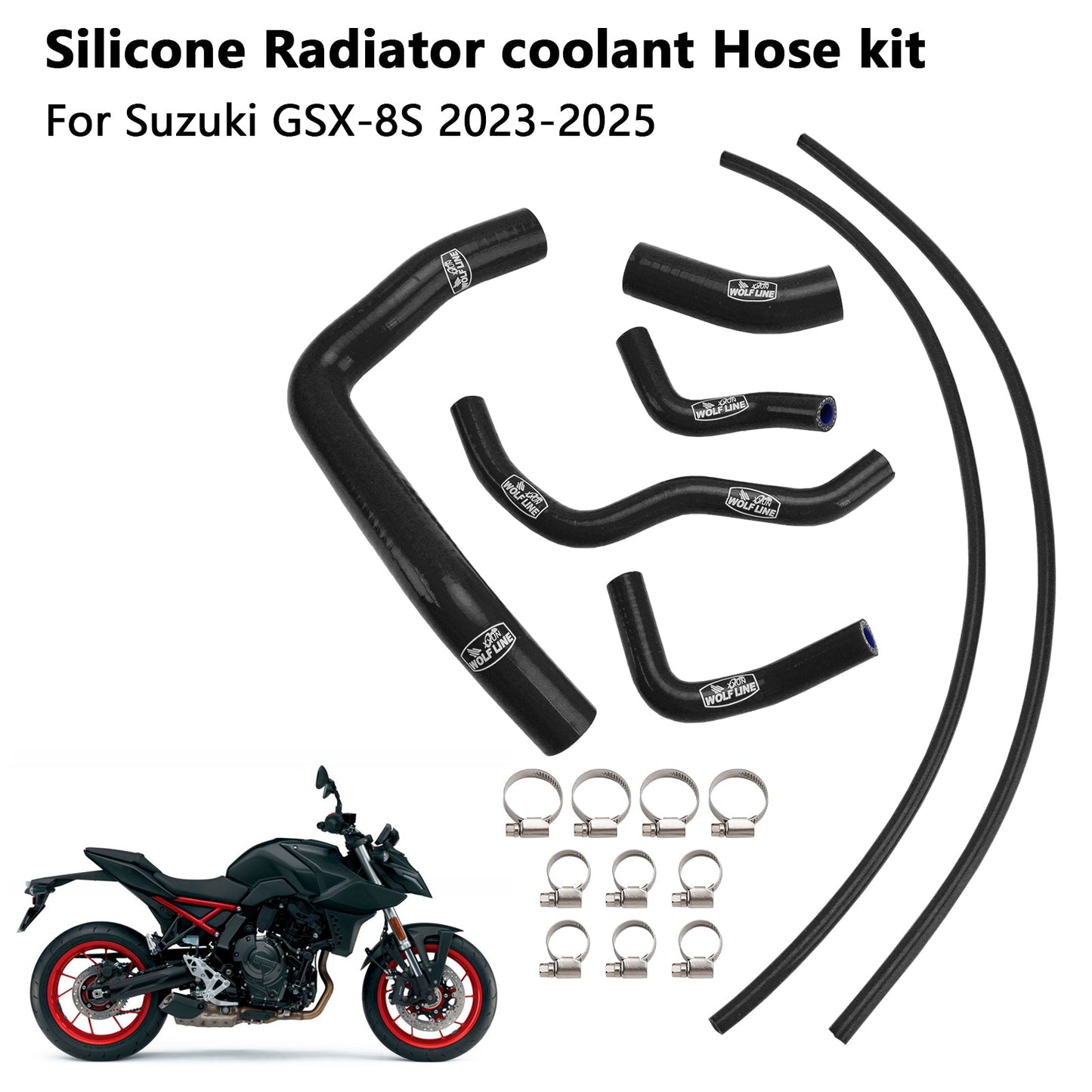Tubo flessibile del liquido di raffreddamento del radiatore in silicone Suzuki GSX-8S 2023-2025