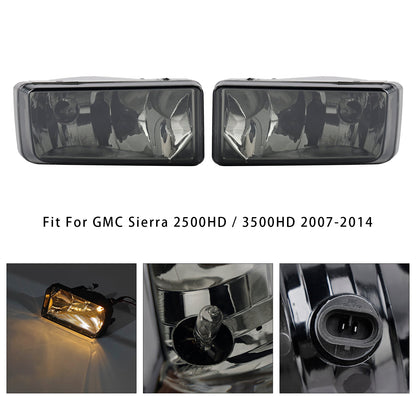 Coppia di fari fendinebbia anteriori con lampadine per Chevy Silverado 2007-2013, lenti fumé