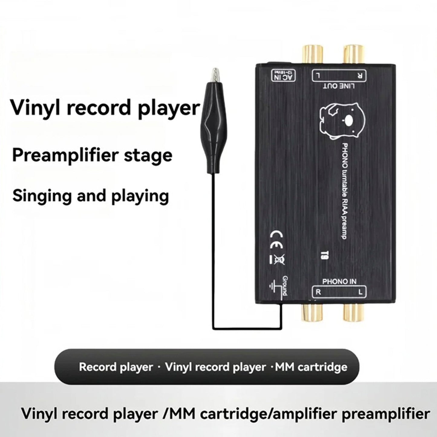 Preamplificatore Phono T11 Preamplificatore Phono MM Preamplificatore Giradischi Preamplificatore Fonografo Stereo