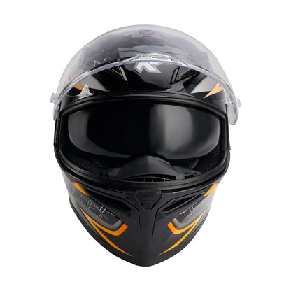 Casco da moto DOT per adulti Street Integrale Arancione