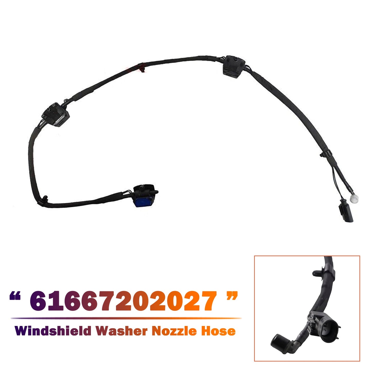 Tubo flessibile per ugello lavavetri per BMW 740i 740Li 750Li 760Li 750Li 61667202027