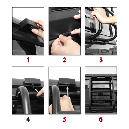 Scala per lunotto posteriore Jeep Wrangler JL JLU 2 porte e 4 porte 2018-2024