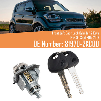Cilindro serratura portiera anteriore sinistra 2 chiavi 81970-2KC00 per Kia Soul 2012 2013