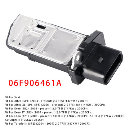 Sensore del flusso d'aria di massa per Audi A4 B7 S3 TT VW Golf GTI 2.0T 06F906461A