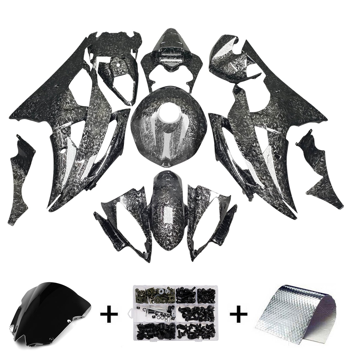 Kit carenatura iniezione plastica ABS per Yamaha YZFR6 YZF-R6 2008-2016