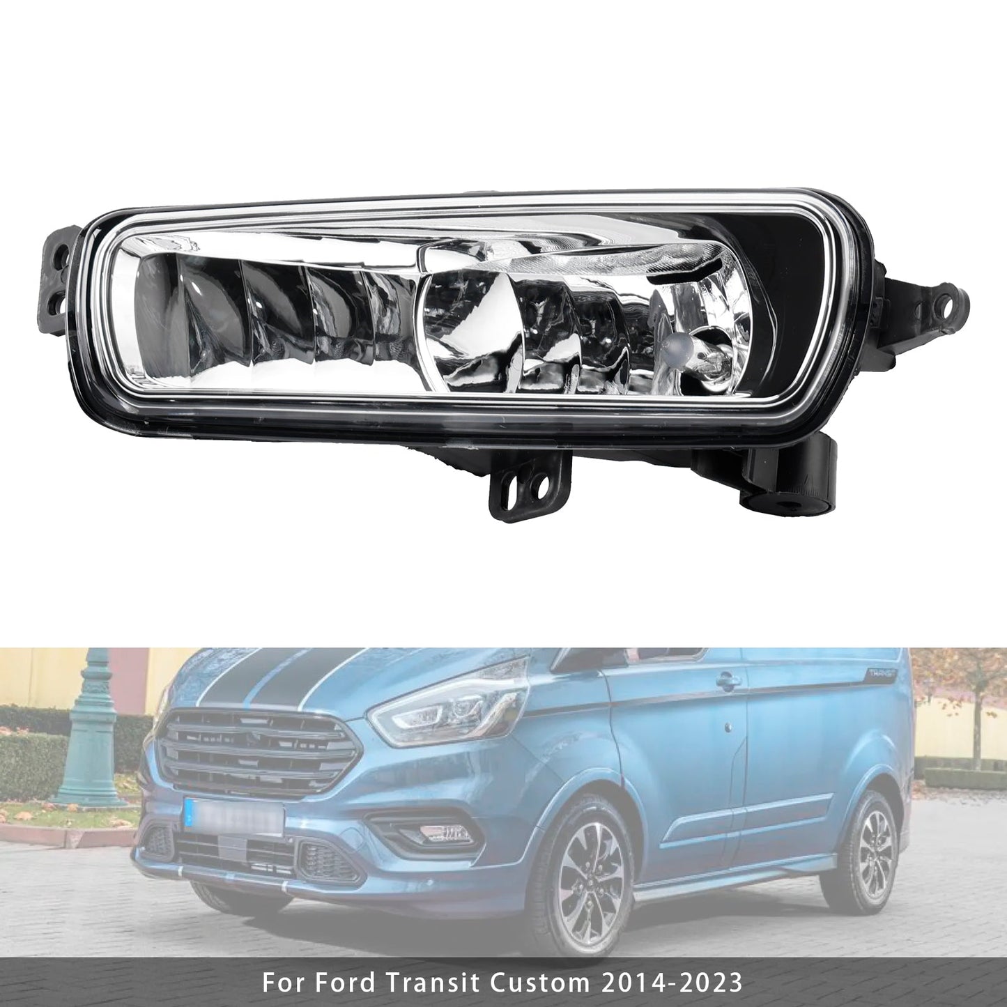 1 pz. Fari fendinebbia anteriori sinistri con lampadine per Ford Transit Custom 2014-2023