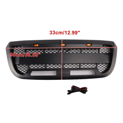 Griglia paraurti anteriore nera opaca con luce LED per Ford Ranger 2004-2011.