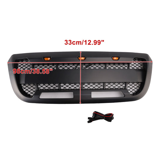 Griglia paraurti anteriore nera opaca con luce LED per Ford Ranger 2004-2011.