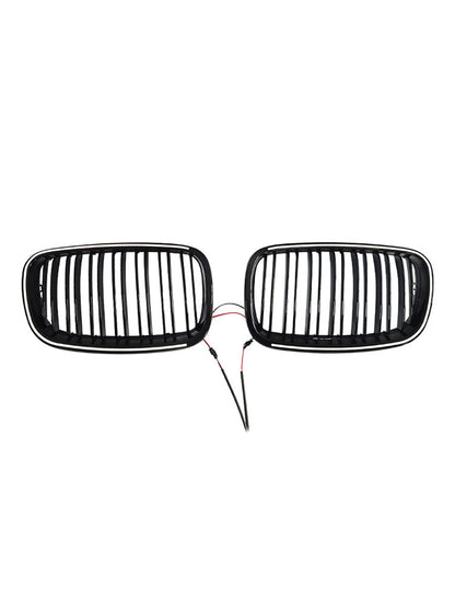 Griglia anteriore a doppio rene per paraurti BMW X5 E70, colore nero lucido, anni 2007-2013, codice 51137157687 51137157688