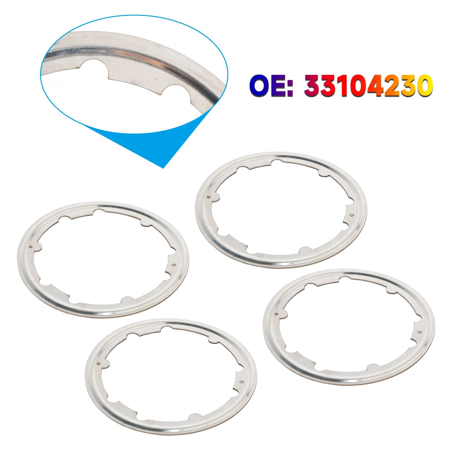 4× Guarnizione di scarico 3104230 3101917 per motori Cummins ISX