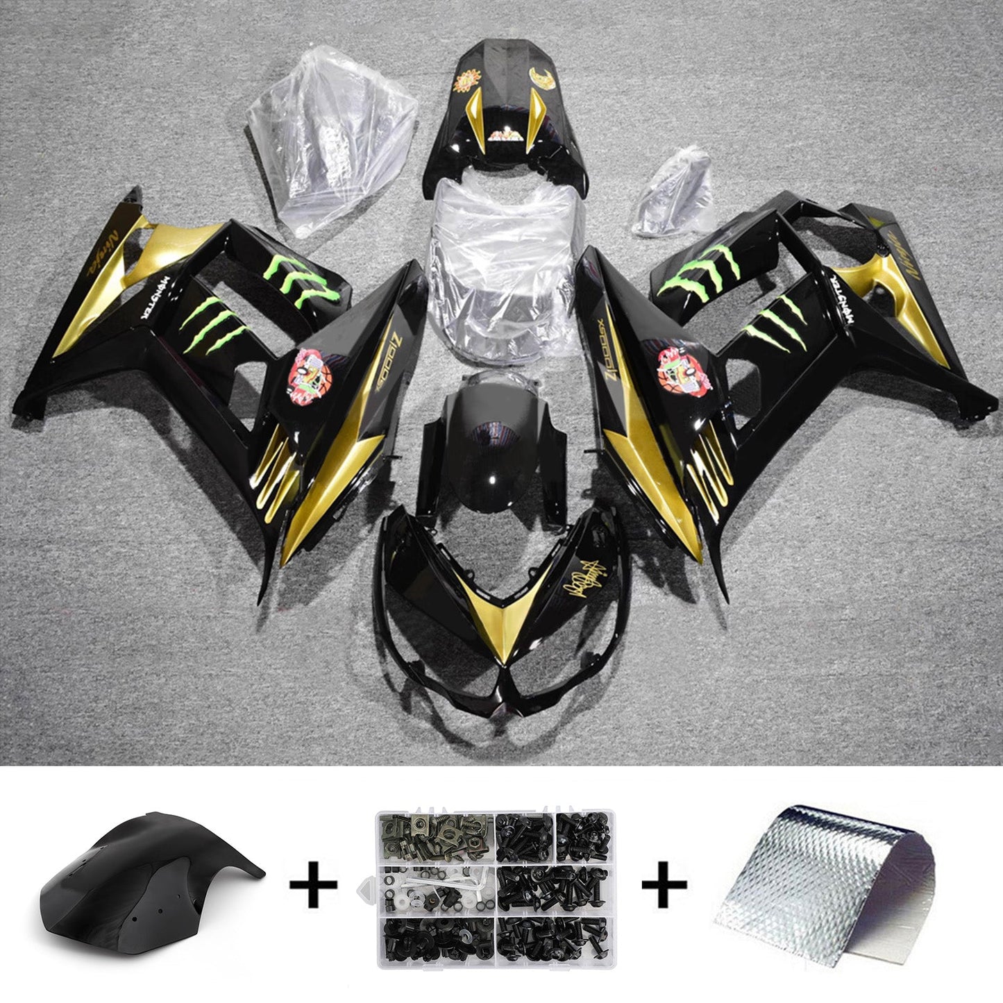 Kit carenatura iniezione in plastica ABS adatto per Kawasaki Z1000SX 2010-2015