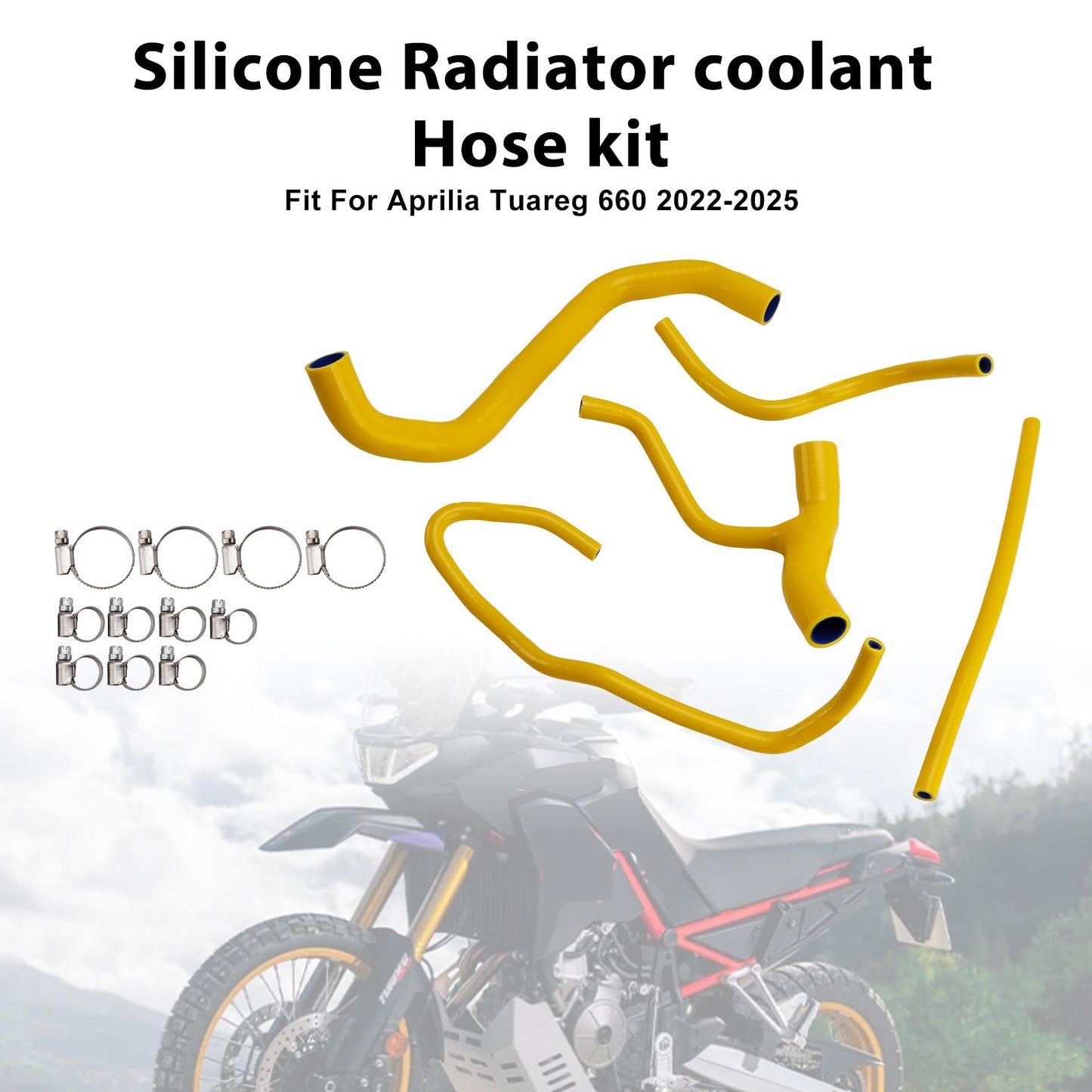 Tubo flessibile del liquido di raffreddamento del radiatore in silicone Aprilia Tuareg 660 2022-2025