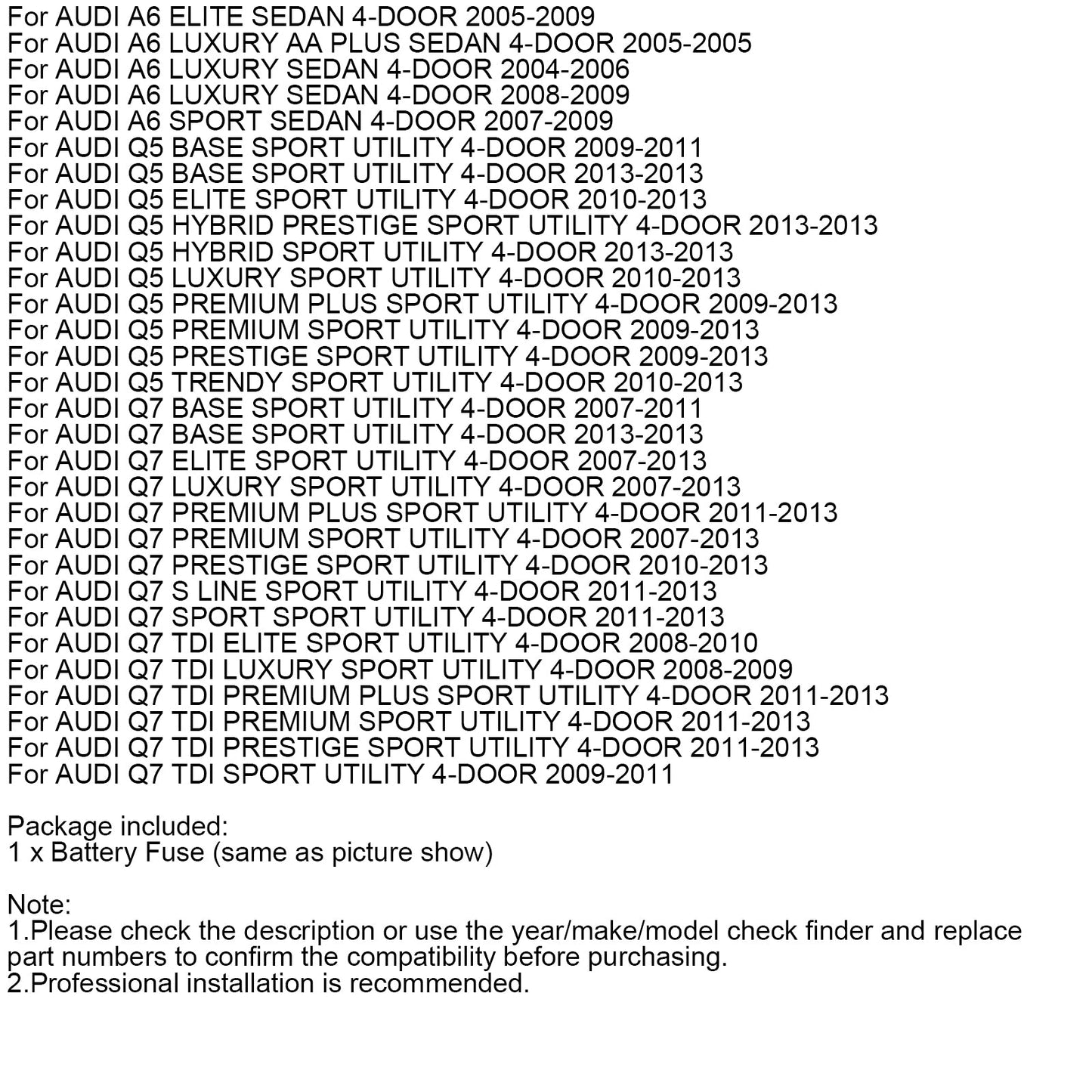 Fusibile di protezione da sovraccarico della batteria 4F0915519 per Audi A4 A5 A6 Q5 Q7