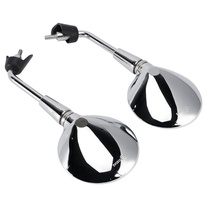 COPPIA SPECCHIETTI SHORTY CROMATI PER VESPA PRIMAVERA 50-125 SPRINT 50-150 GTS 125 300