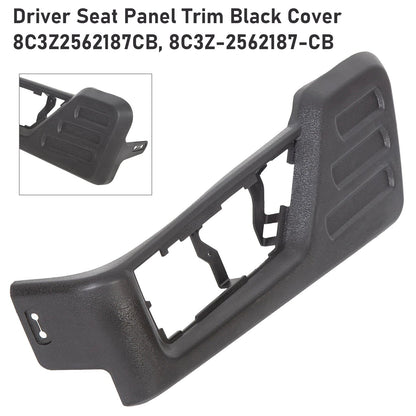 Rivestimento del pannello del sedile del conducente, rivestimento nero per Ford F250 F350 F450 Super Duty 2008-2010