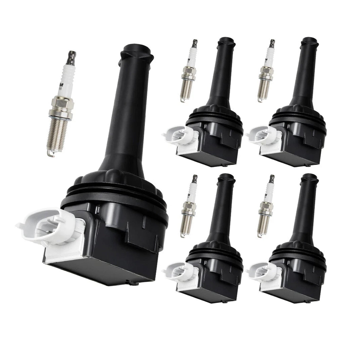 Pacchetto bobine di accensione UF517 + candele per Volvo S60 2.5L L5 2012-2016