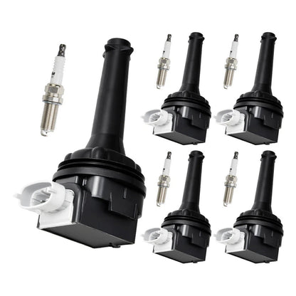 Pacchetto bobine di accensione UF517 + candele per Volvo S60 2.5L L5 2012-2016