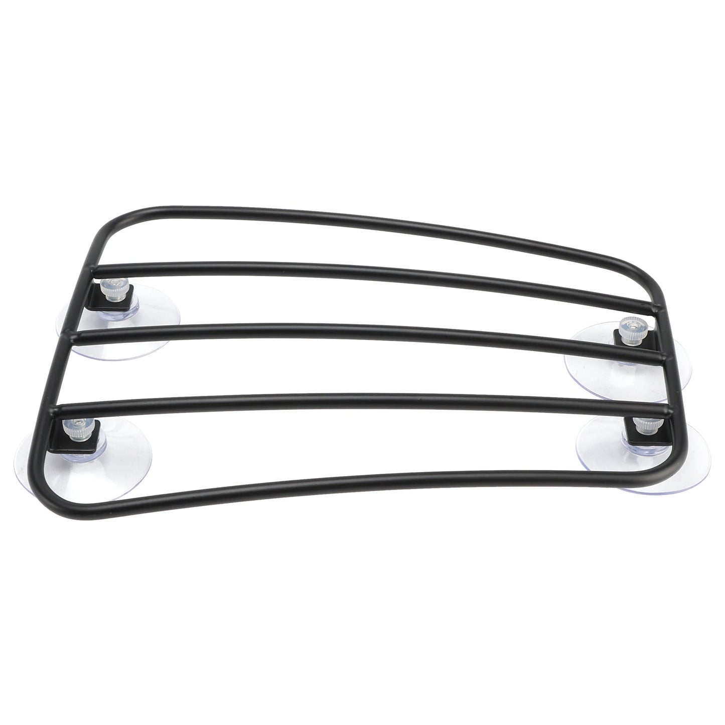 Portapacchi universale per serbatoio moto in stile classico, nero, con ventose