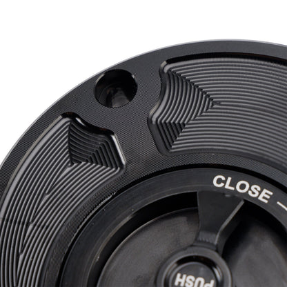 Tappo serbatoio carburante CNC nero senza chiave per Yamaha FZ1 FZ6 FZ8 YZF R1 R6 R3 FZR 750