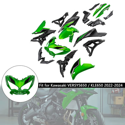 Kit carenatura carrozzeria ABS iniezione per Kawasaki VERSYS 650 KLE 2022-2024 02#