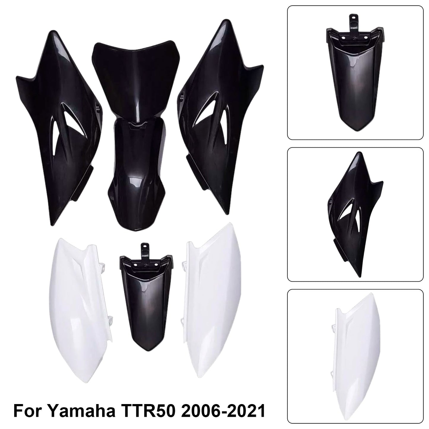 Kit plastiche per carrozzeria Yamaha TTR50 2006-2021, carenatura parafango anteriore e posteriore