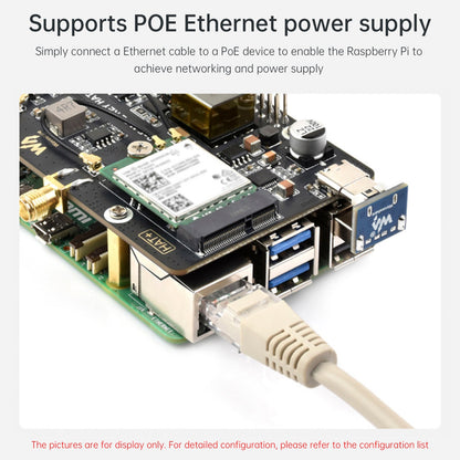 Scheda adattatore di alimentazione Ethernet PoE per Raspberry Pi 5 PCIe a M.2 E Key