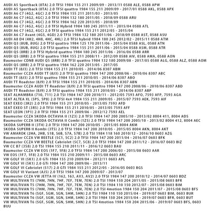 2012/07-2015/08 VW TRANSPORTER T5 Pritsche/Fahrgestell (7JD, 7JE, 7JL, 7JY, 7JZ 2.0 TSI 1984 110 150 Pompa a vuoto 06J145100P