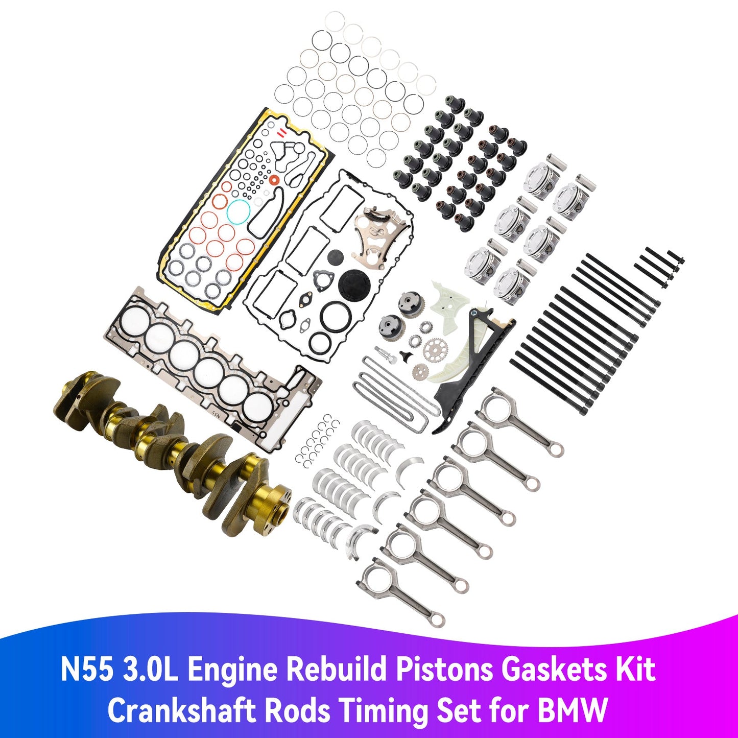 Kit guarnizioni pistoni, bielle e distribuzione motore BMW 740i / 740Li F01 F02 N55 3.0L 2011-2015 11212163665