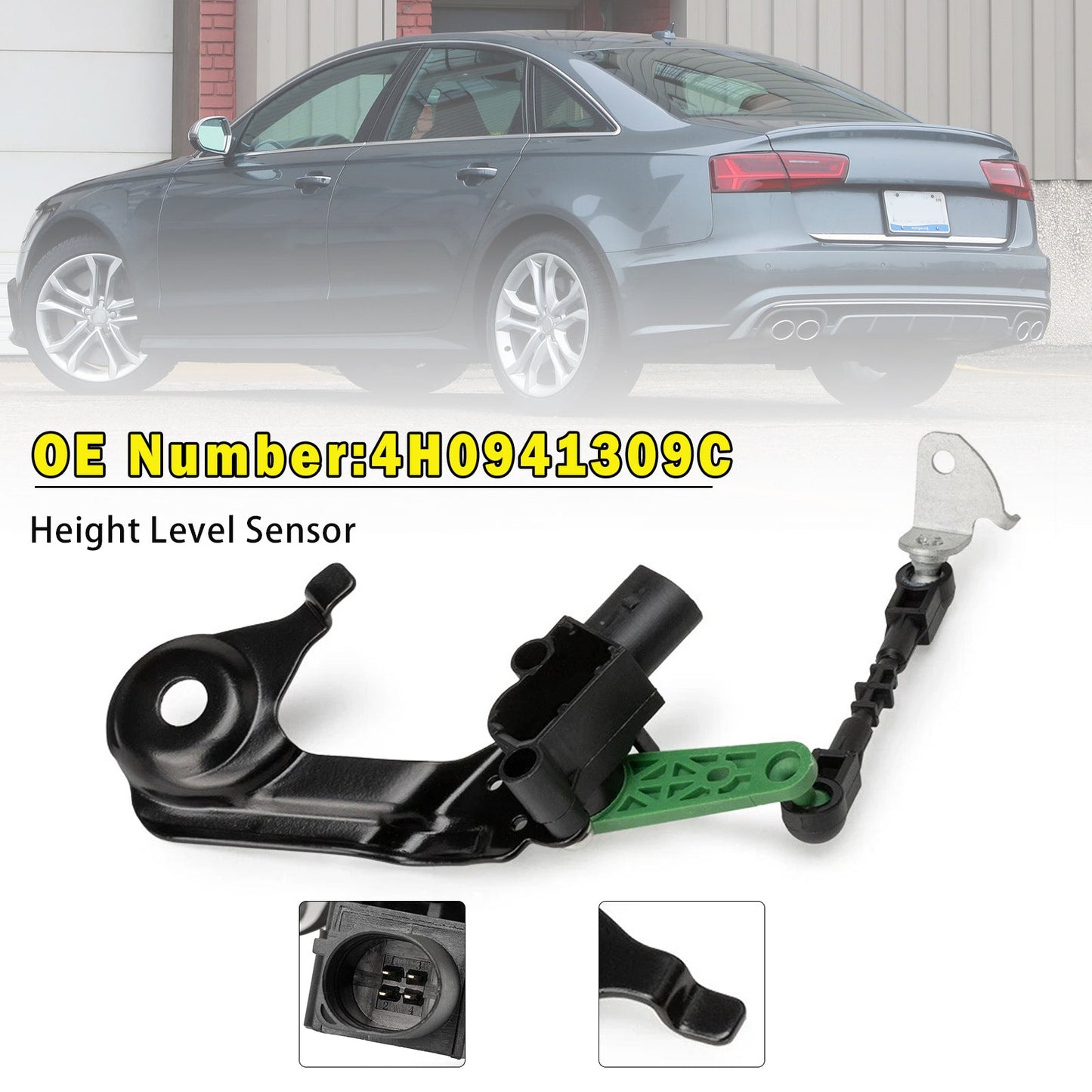 Sensore di altezza della sospensione pneumatica posteriore sinistra 4H0941309C per Audi A6 A8 S6 S7 S8