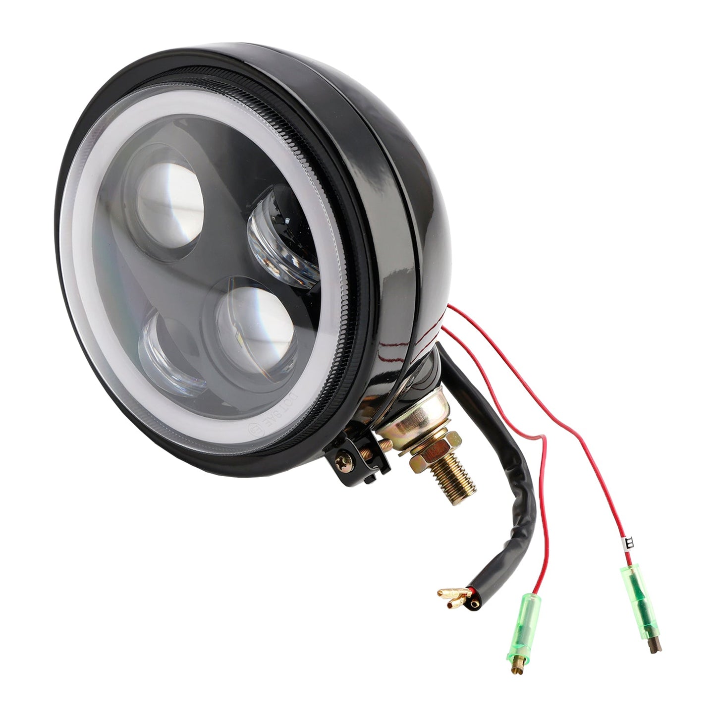 Faro anteriore da 5,75"" con faretto universale a 4 lampadine, adatto per motociclette