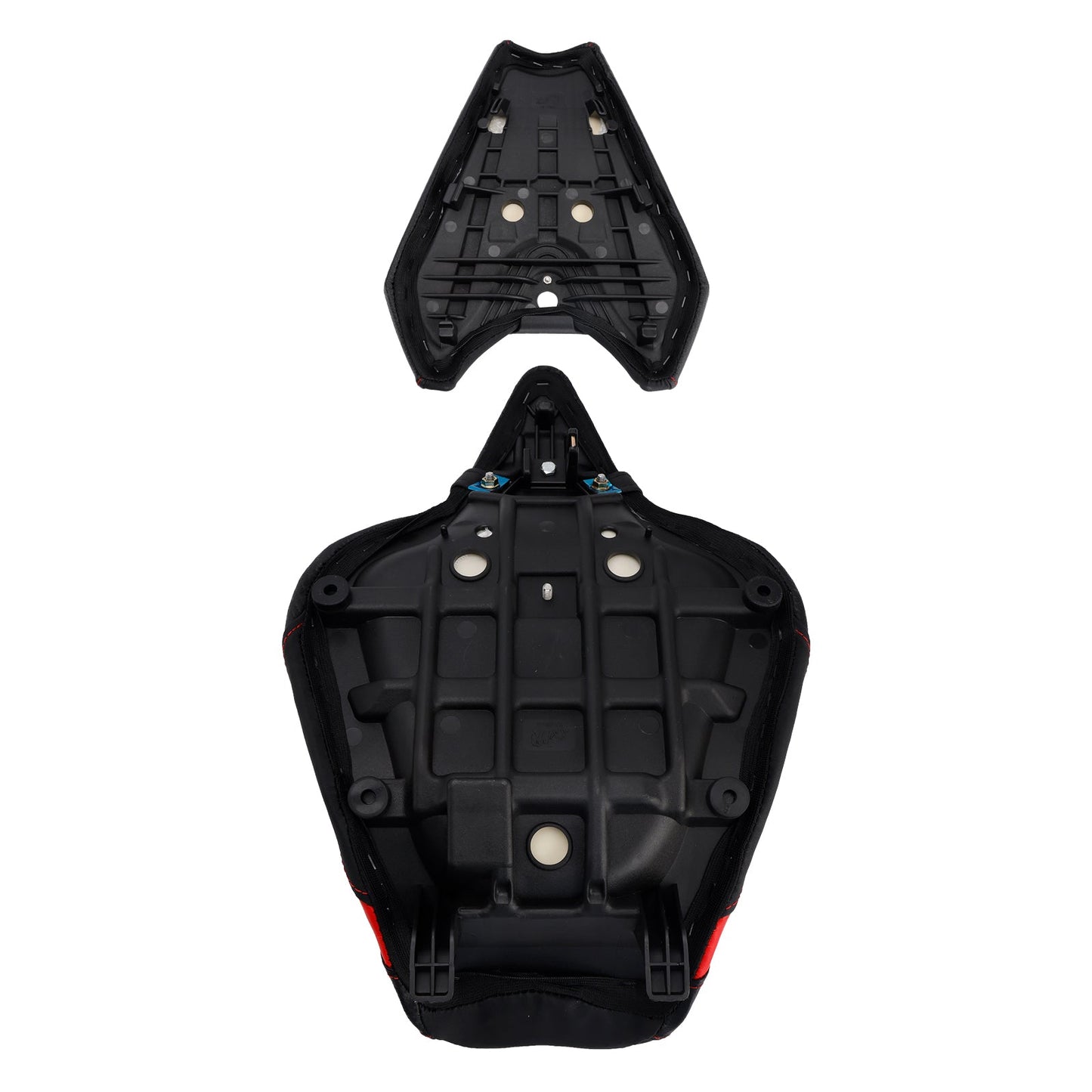 Kit cuscini passeggero anteriore e posteriore Raider per Kawasaki Z1000 2014-2025 2024, colore rosso
