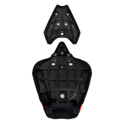 Kit cuscini passeggero anteriore e posteriore Raider per Kawasaki Z1000 2014-2025 2024, colore rosso