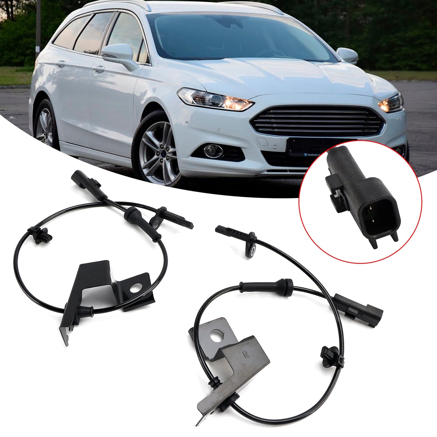2*Sensori di velocità ABS anteriori sinistro e destro per Ford Mondeo MK5 Galaxy MK3