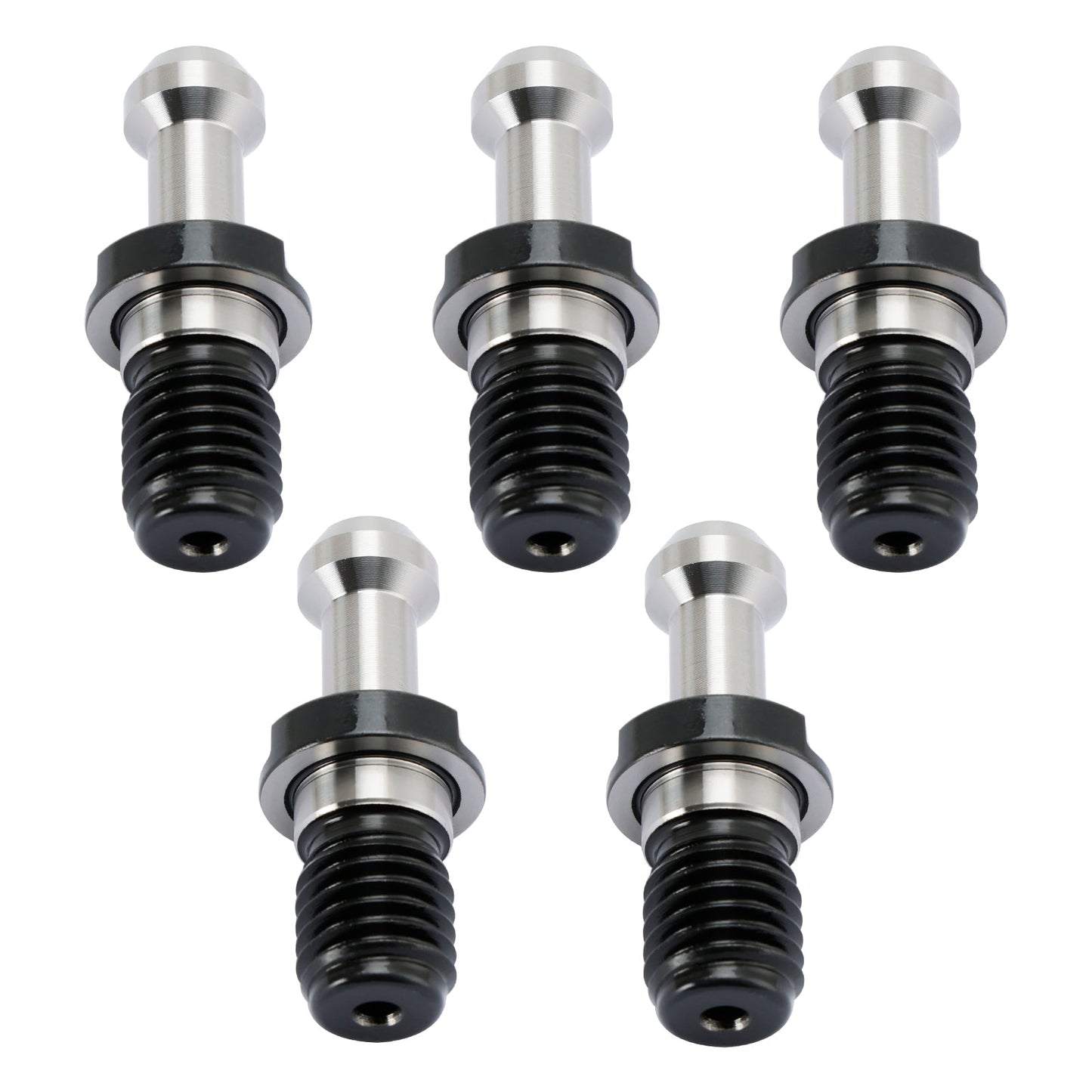 Manopola di ritenzione del perno di trazione a 45° CAT40 da 5 pezzi adatta per qualsiasi CNC Haas CAT40 argento