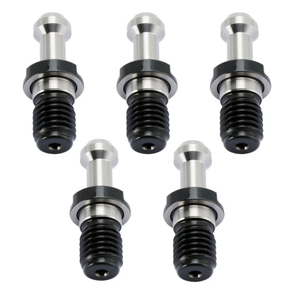 Manopola di ritenzione del perno di trazione a 45° CAT40 da 5 pezzi adatta per qualsiasi CNC Haas CAT40 argento